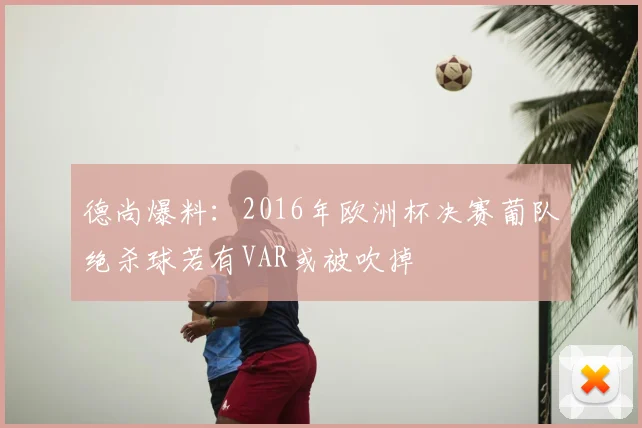 德尚爆料：2016年欧洲杯决赛葡队绝杀球若有VAR或被吹掉